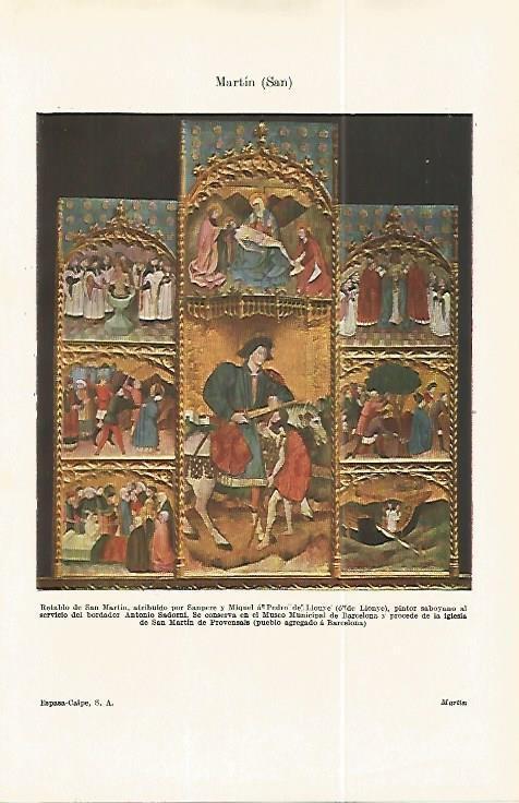 LAMINA ESPASA 32219: San Martin, retablo