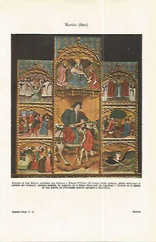 LAMINA ESPASA 32219: San Martin, retablo