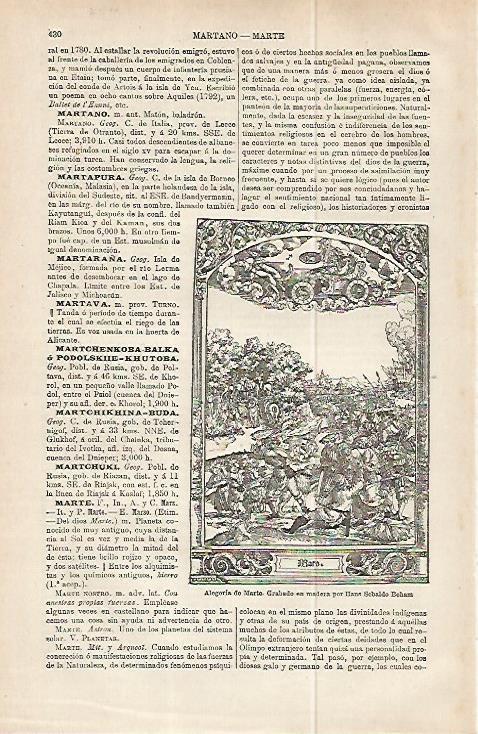 LAMINA ESPASA 32213: Alegoria de Marte