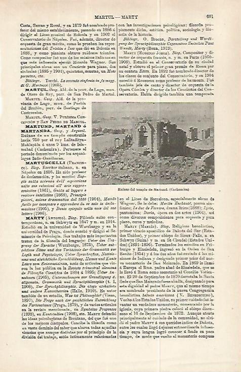 LAMINA ESPASA 32238: Ruinas del Templo de Martund, India