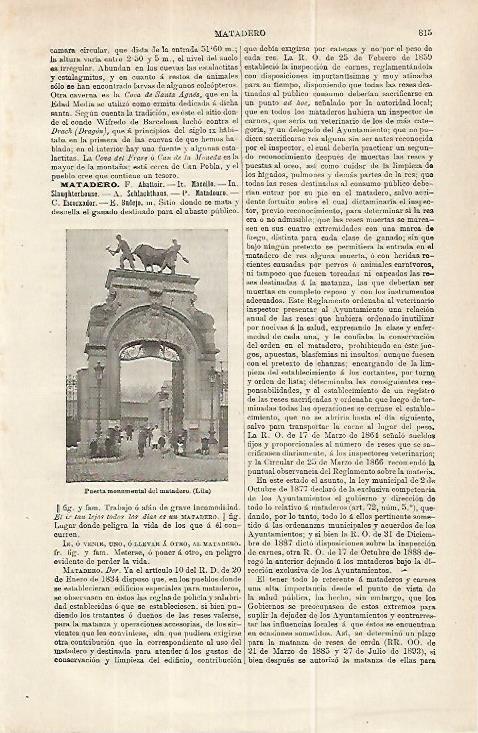 LAMINA ESPASA 32262: Puerta del matadero en Lila