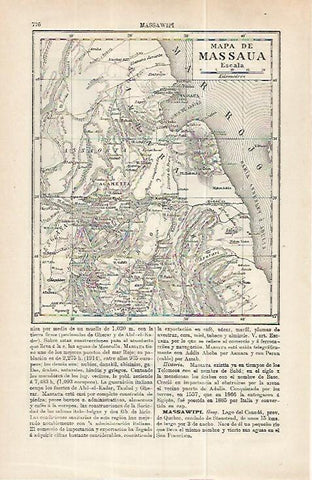 LAMINA ESPASA 32260: Mapa de Massaua