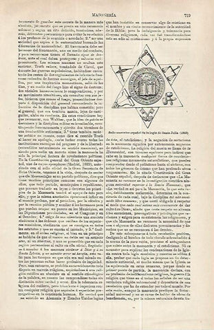 LAMINA ESPASA 32255: Sello masonico de la iglesia de Santa Julia