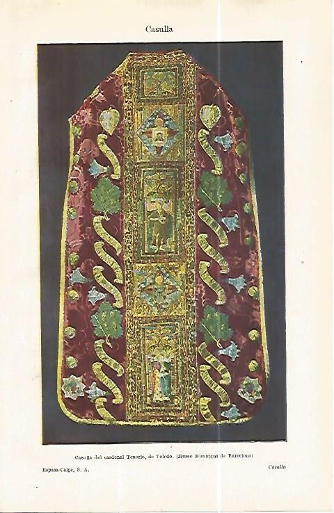 LAMINA ESPASA 32392: Casulla del Cardenal Tenorio