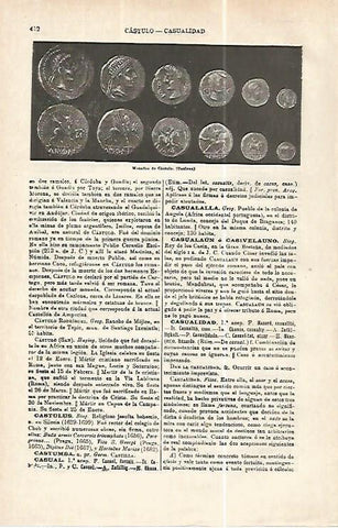 LAMINA ESPASA 32390: Monedas de Castulo