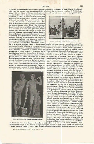 LAMINA ESPASA 32384: Colosos de Castor y Polux en el Vaticano