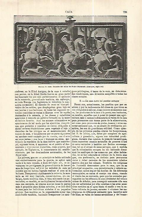 LAMINA ESPASA 32430: Escena de caza