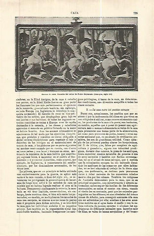 LAMINA ESPASA 32430: Escena de caza