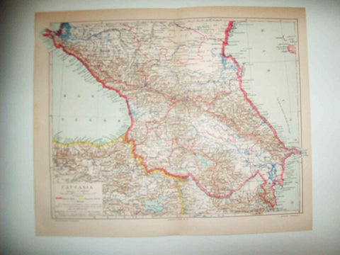 LAMINA ESPASA 32429: Mapa de Caucasia