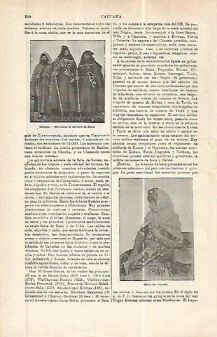 LAMINA ESPASA 32428: Milicianos y mujer del Caucaso