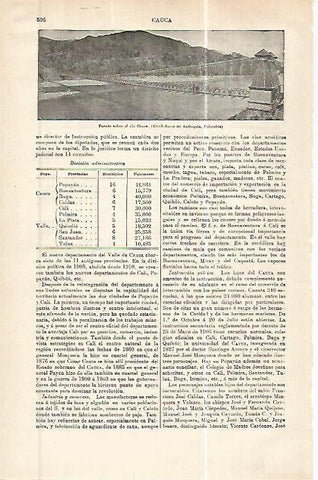 LAMINA ESPASA 32426: Puente sobre el rio Cauca
