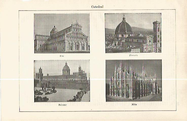 LAMINA ESPASA 32417: Ccatedral de Pisa, Florencia, Palermo y Milan