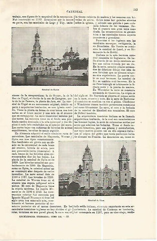 LAMINA ESPASA 32415: Catedral de Kasan y de Lima