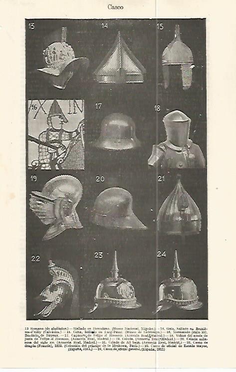 LAMINA ESPASA 32344: Tipos de casco historicos