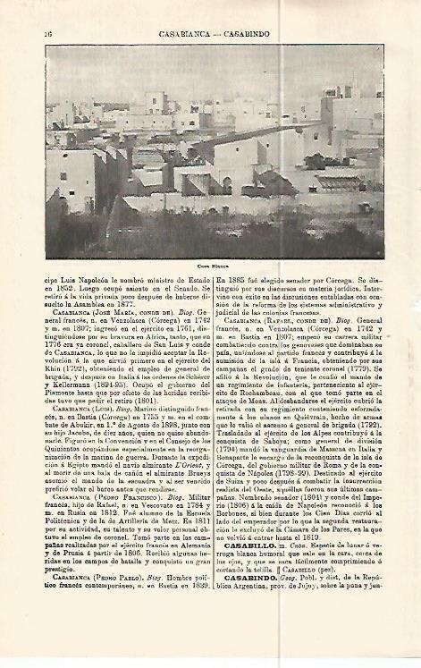 LAMINA ESPASA 32337: Vista de Casablanca, Marruecos