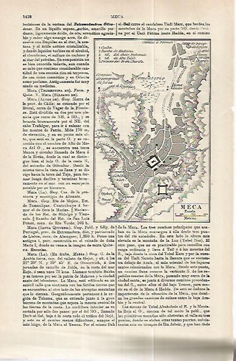 LAMINA ESPASA 32328: Plano de La Meca