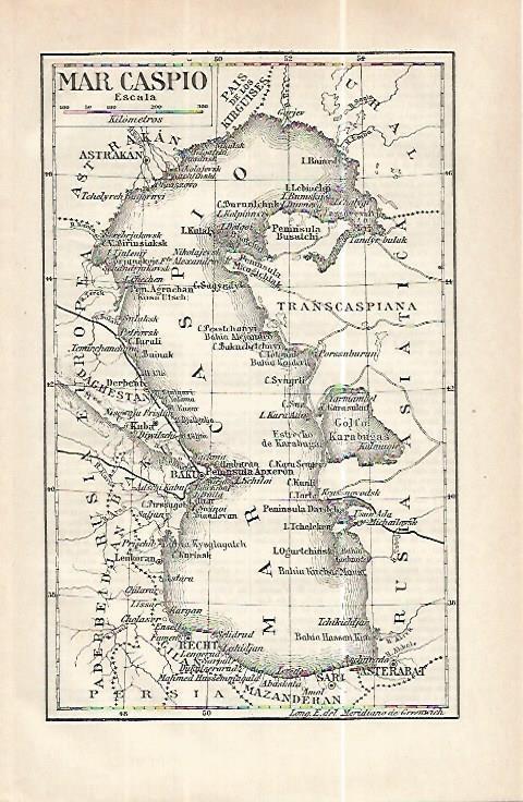 LAMINA ESPASA 32353: Mapa del Mar Caspio