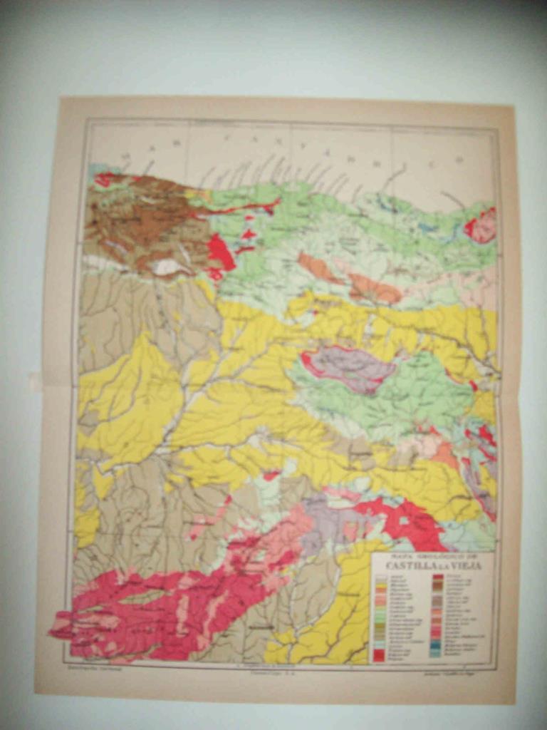 LAMINA ESPASA 32380: Mapa geologico de Castilla y Leon