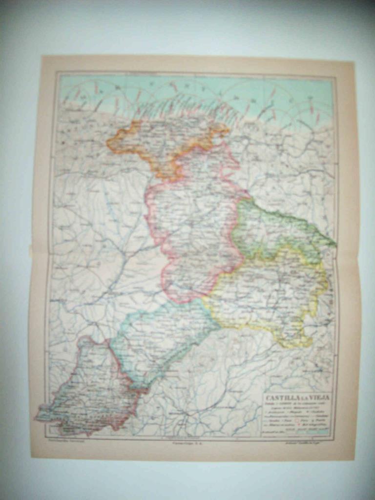 LAMINA ESPASA 32379: Mapa de Castilla y Leon