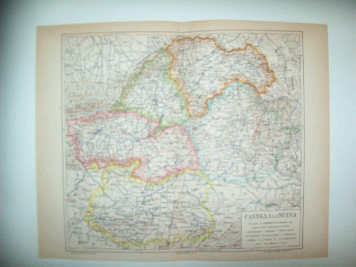 LAMINA ESPASA 32377: Mapa de Castilla La Mancha
