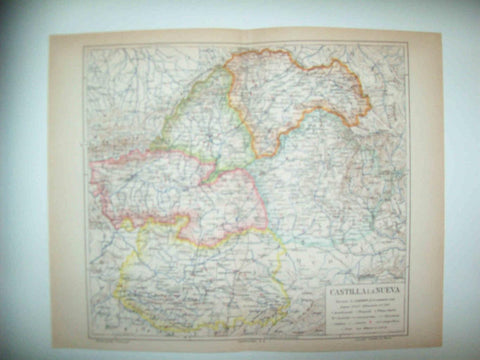 LAMINA ESPASA 32377: Mapa de Castilla La Mancha