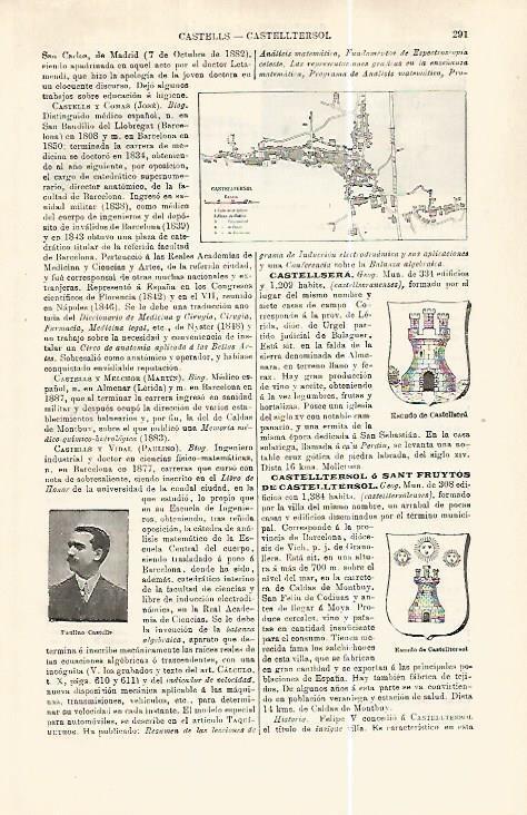 LAMINA ESPASA 32373: Escudos de Castellsera y Castellterçol
