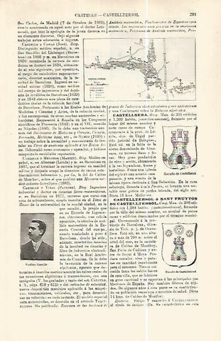 LAMINA ESPASA 32373: Escudos de Castellsera y Castellterçol