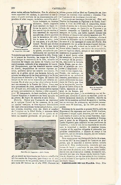 LAMINA ESPASA 32366: Asilo Duran en Castello d'Empuries, Girona