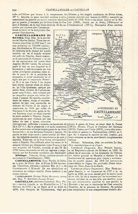 LAMINA ESPASA 32362: Mapa de los alrededores de Castellammare