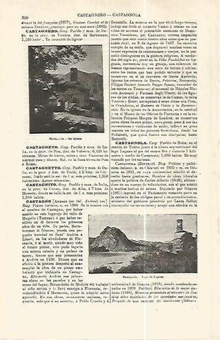 LAMINA ESPASA 32359: Iglesia y lago de Castagnola, Suiza