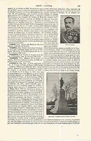 LAMINA ESPASA 32358: Monumento a Manuel Cassola en Madrid