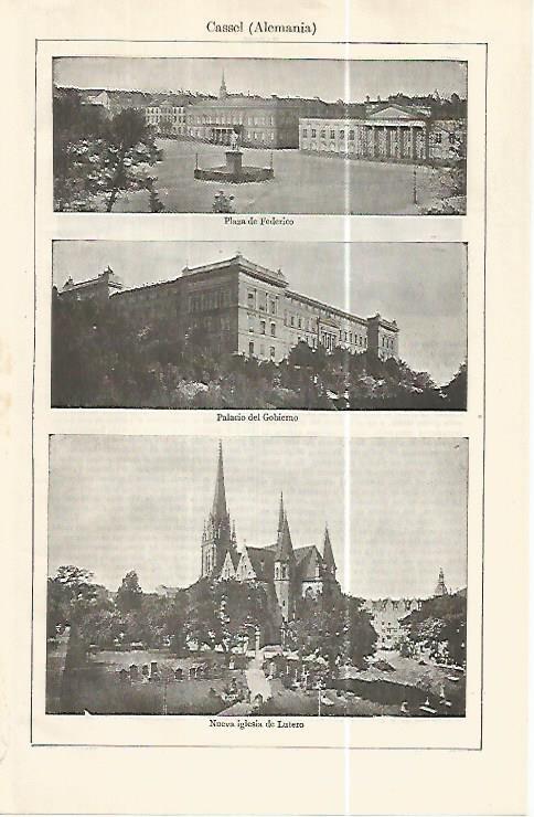 LAMINA ESPASA 32356: Vistas de Cassel, Alemania