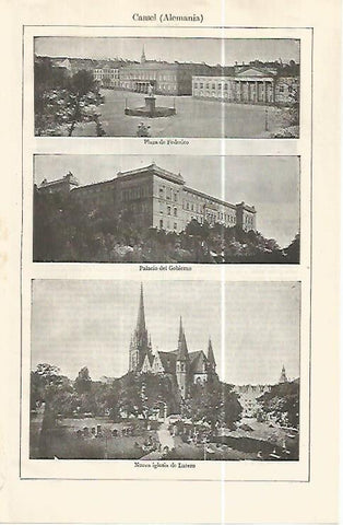 LAMINA ESPASA 32356: Vistas de Cassel, Alemania