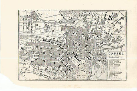 LAMINA ESPASA 32355: Plano de Cassel, Alemania