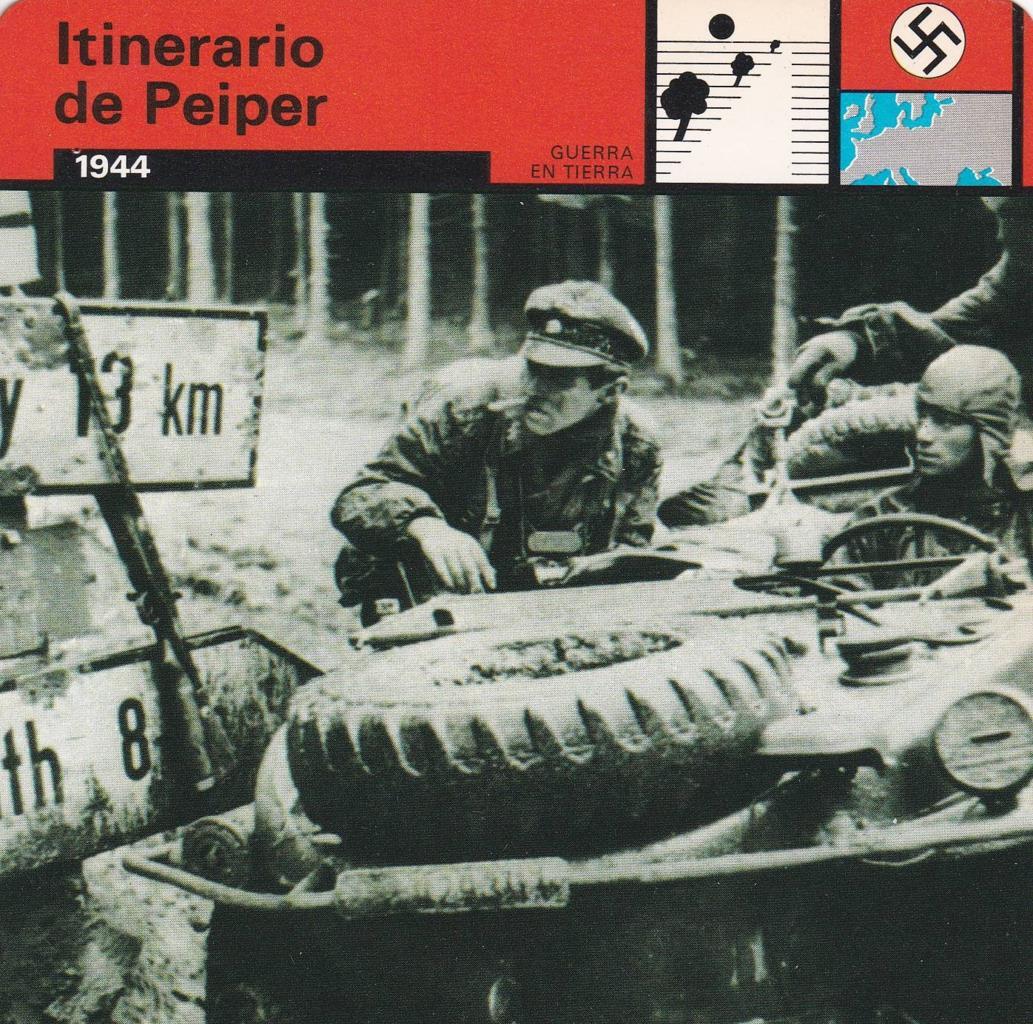 FICHA GUERRA EN TIERRA: ITINERARIO DE PEIPER. 1944