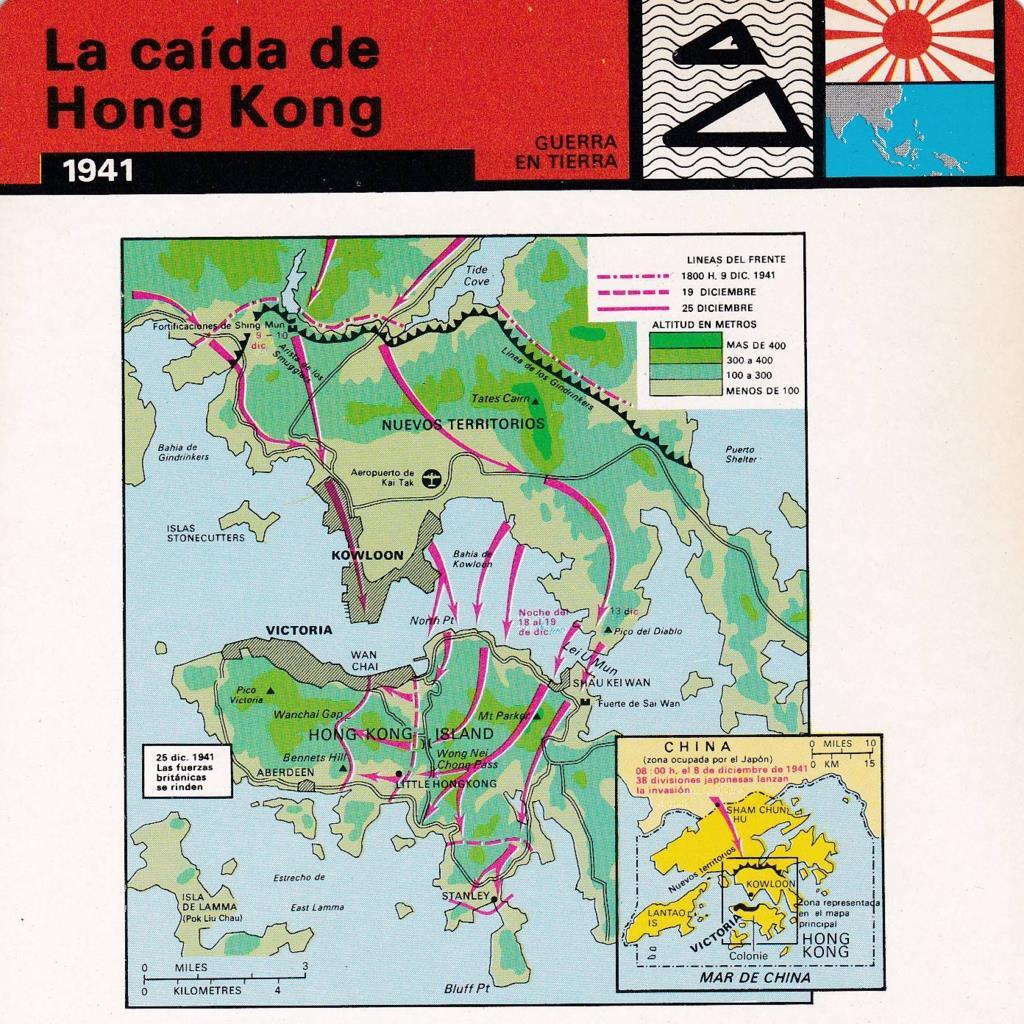 FICHA GUERRA EN TIERRA: LA CAIDA DE HONG KONG. 1941