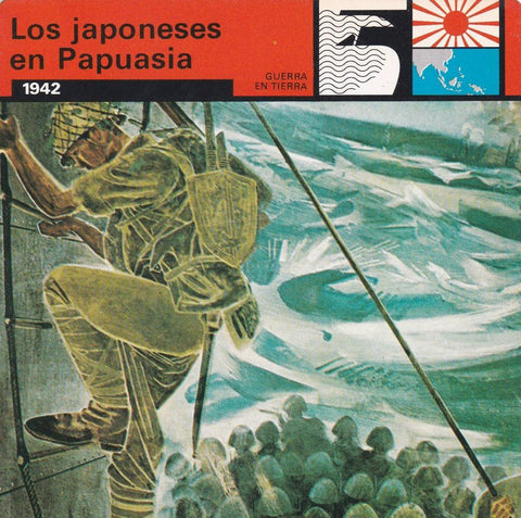 FICHA GUERRA EN TIERRA: LOS JAPONESES EN PAPUASIA. 1942