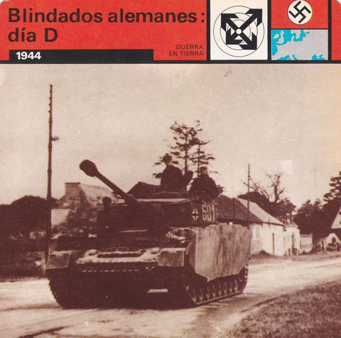 FICHA GUERRA EN TIERRA: BLINDADOS ALEMANES DIA D. 1944