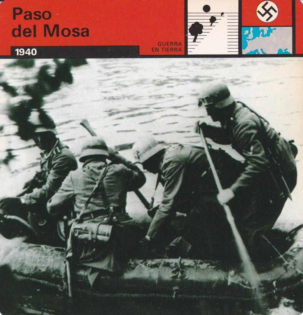 FICHA GUERRA EN TIERRA: PASO DEL MOSA. 1940