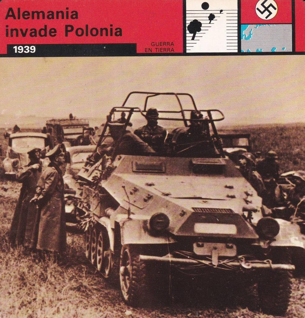 FICHA GUERRA EN TIERRA: ALEMANIA INVADE POLONIA. 1939