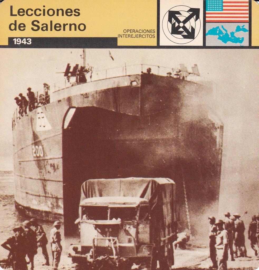 FICHA OPERACIONES INTEREJERCITOS: LECCIONES DE SALERNO. 1943