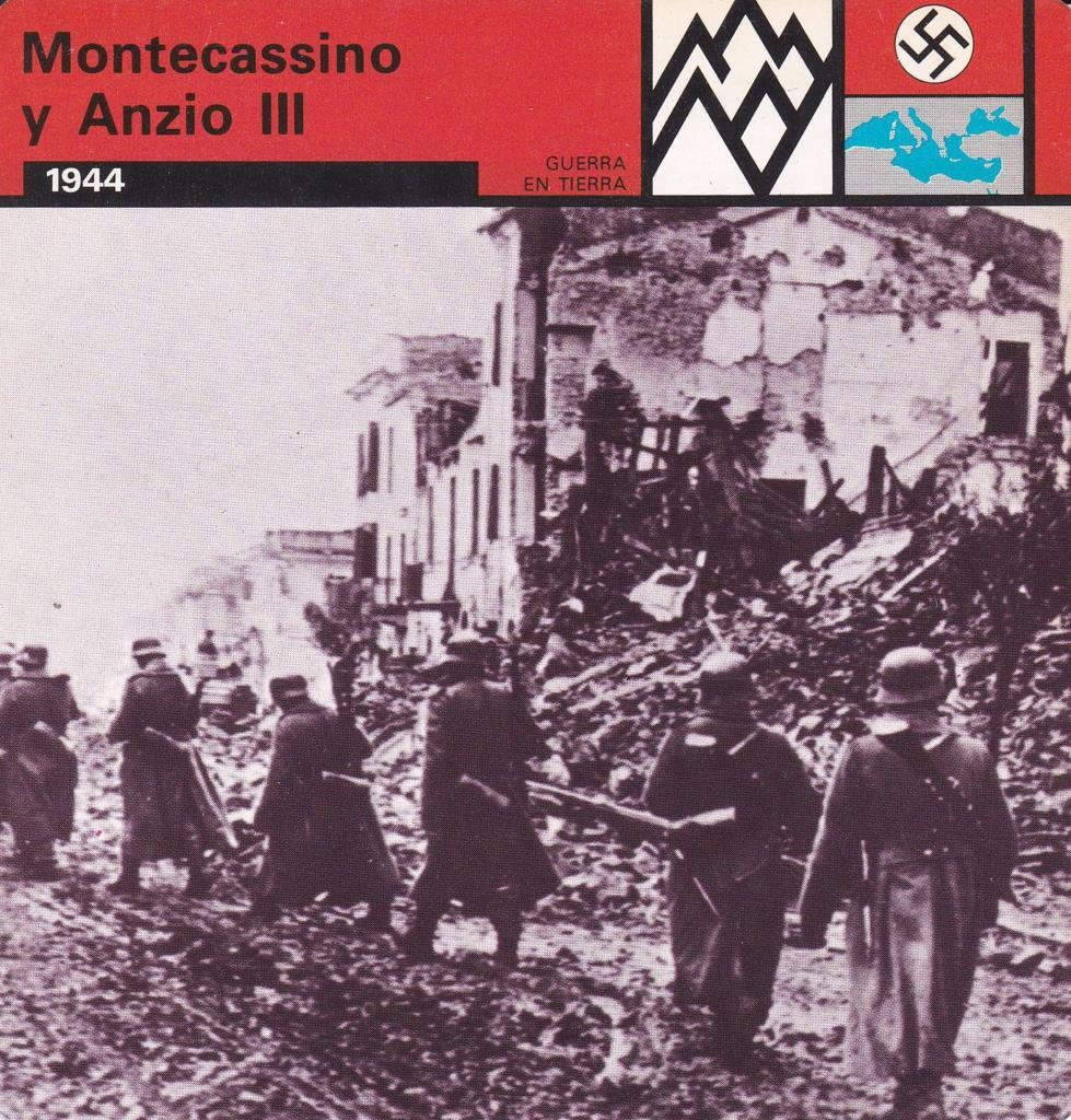 FICHA GUERRA EN TIERRA: MONTECASSINO Y ANZIO III. 1944