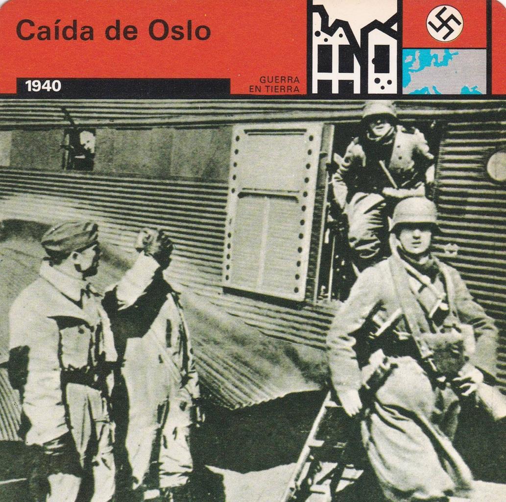 FICHA GUERRA EN TIERRA: CAIDA DE OSLO. 1940