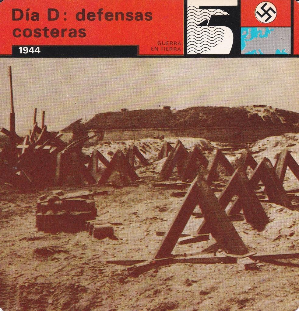 FICHA GUERRA EN TIERRA: DIA D: DEFENSAS COSTERAS. 1944 