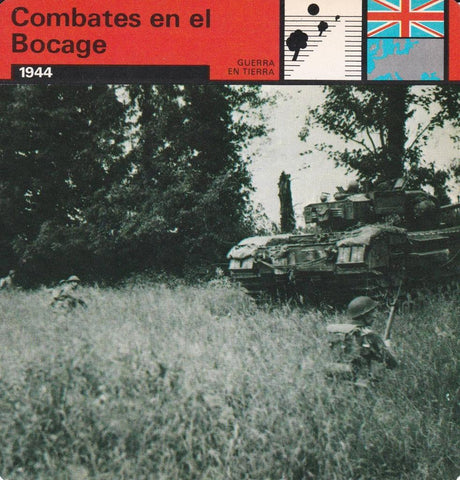 FICHA GUERRA EN TIERRA: COMBATES EN EL BOCAGE. 1944