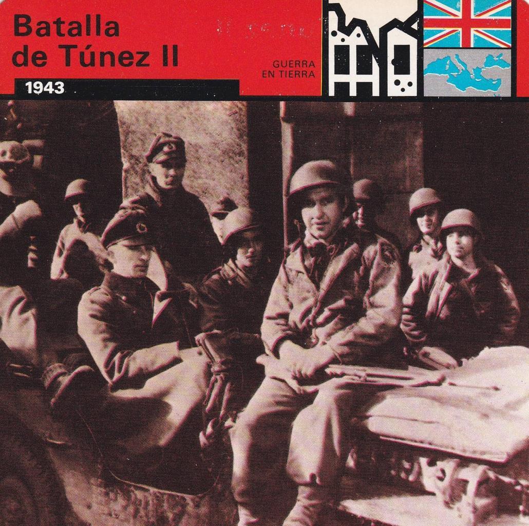 FICHA GUERRA EN TIERRA: BATALLA DE TUNEZ II. 1943