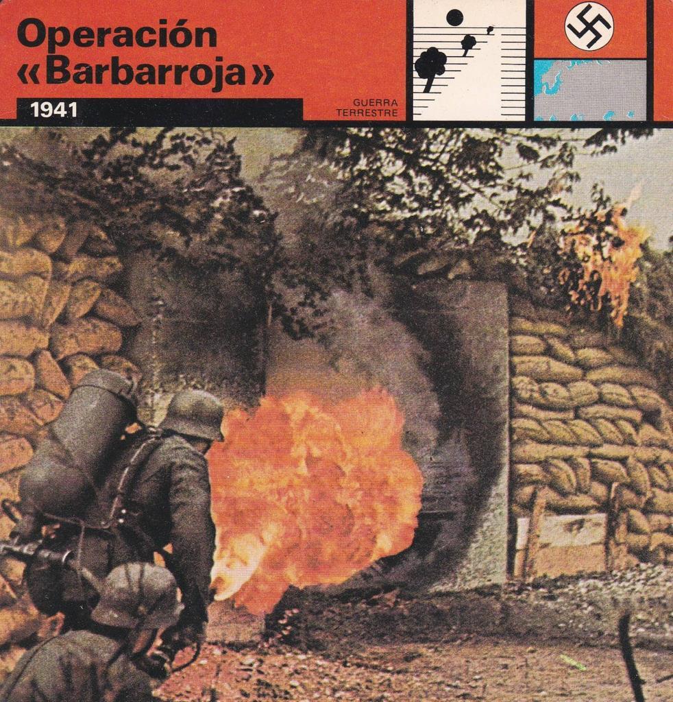 FICHA GUERRA EN TIERRA: OPERACIÓN "BARBARROJA". 1941