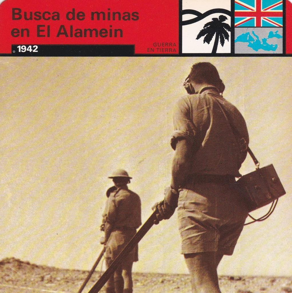 FICHA GUERRA EN TIERRA: BUSCA DE MINAS EN EL ALAMEIN. 1942