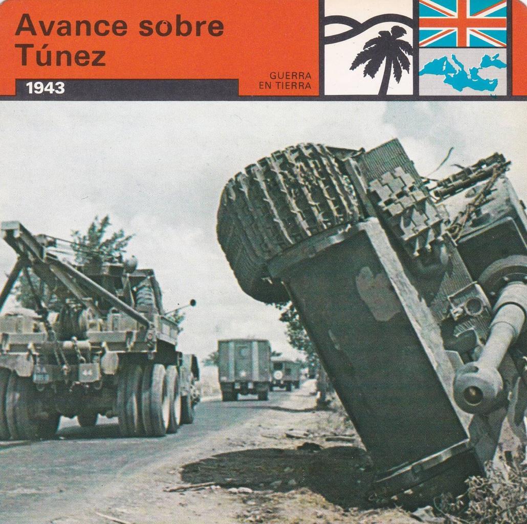 FICHA GUERRA EN TIERRA: AVANCE SOBRE TUNEZ. 1943