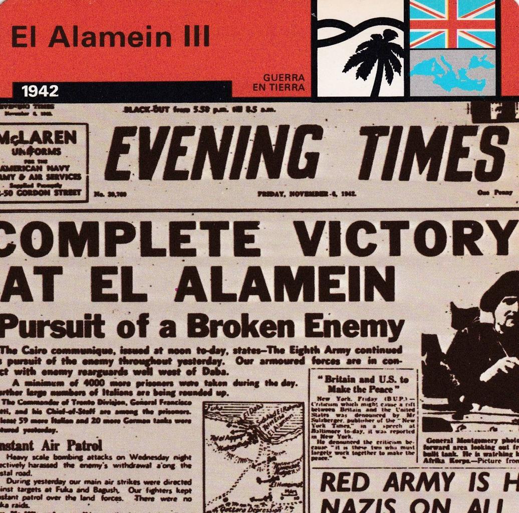 FICHA GUERRA EN TIERRA: EL ALAMEIN III. 1942